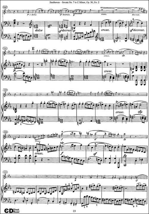 Violin-Sonata-No.7-in-C-Minor-Op.30-No.2-小提琴+钢琴伴奏-提琴谱