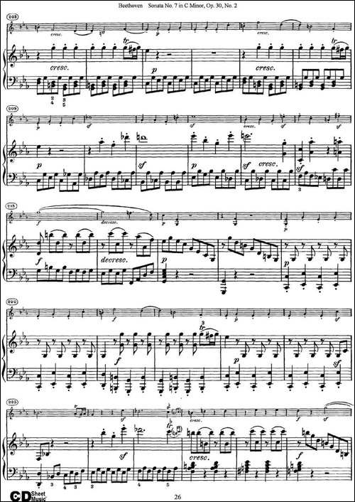 Violin-Sonata-No.7-in-C-Minor-Op.30-No.2-小提琴+钢琴伴奏-提琴谱