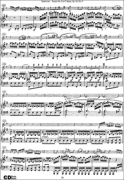 Violin-Sonata-No.8-in-G-Major-Op.30-No.3-小提琴+钢琴伴奏-提琴谱