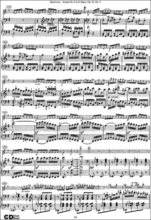 Violin-Sonata-No.8-in-G-Major-Op.30-No.3-小提琴+钢琴伴奏-提琴谱