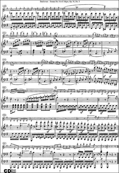 Violin-Sonata-No.8-in-G-Major-Op.30-No.3-小提琴+钢琴伴奏-提琴谱