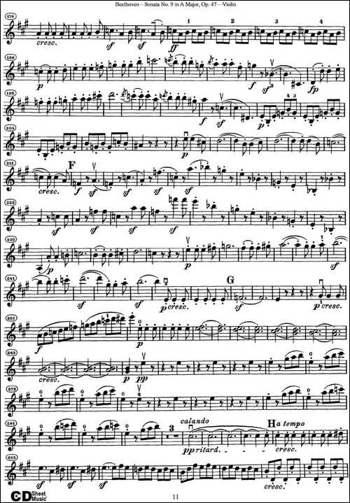 Violin-Sonata-No.9-in-A-Major-Op.47-提琴谱