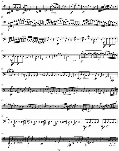 String-Quartet-KV.387-弦乐四重奏大提琴分谱-提琴谱