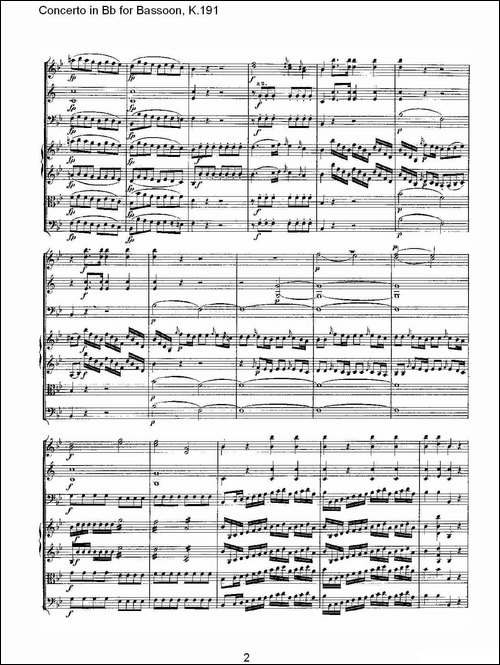 Concerto-in-Bb-for-Bassoon,-K.191-降B大调大管协奏曲-铜管谱