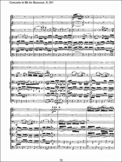 Concerto-in-Bb-for-Bassoon,-K.191-降B大调大管协奏曲-铜管谱