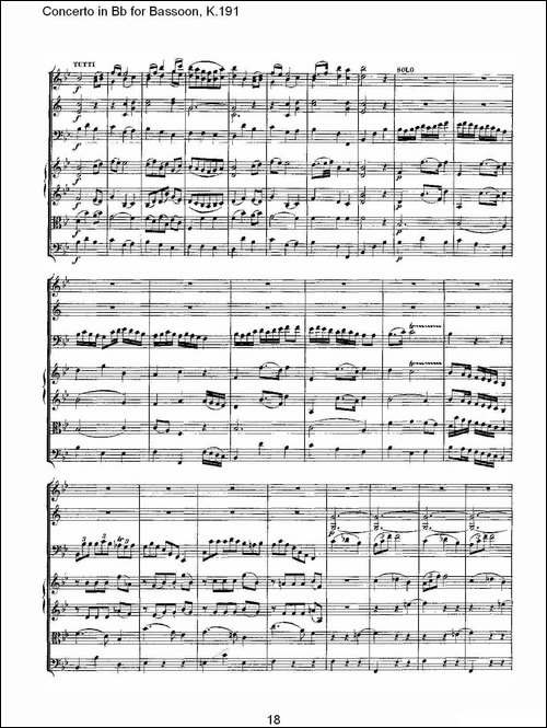 Concerto-in-Bb-for-Bassoon,-K.191-降B大调大管协奏曲-铜管谱