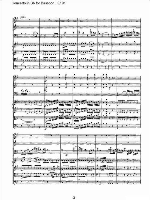 Concerto-in-Bb-for-Bassoon,-K.191-降B大调大管协奏曲-铜管谱