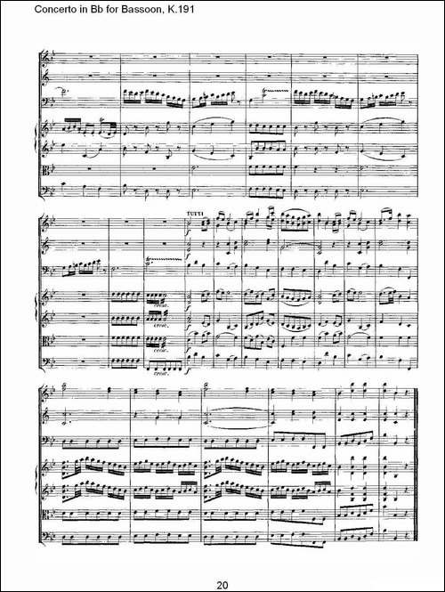 Concerto-in-Bb-for-Bassoon,-K.191-降B大调大管协奏曲-铜管谱