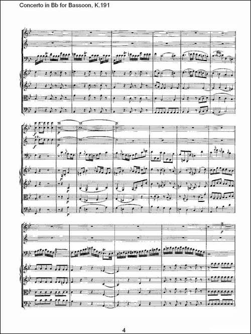 Concerto-in-Bb-for-Bassoon,-K.191-降B大调大管协奏曲-铜管谱