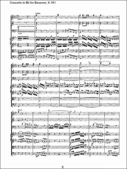 Concerto-in-Bb-for-Bassoon,-K.191-降B大调大管协奏曲-铜管谱