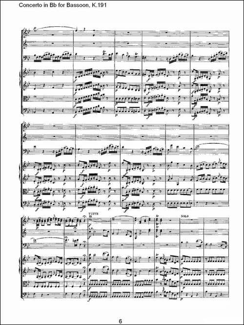 Concerto-in-Bb-for-Bassoon,-K.191-降B大调大管协奏曲-铜管谱