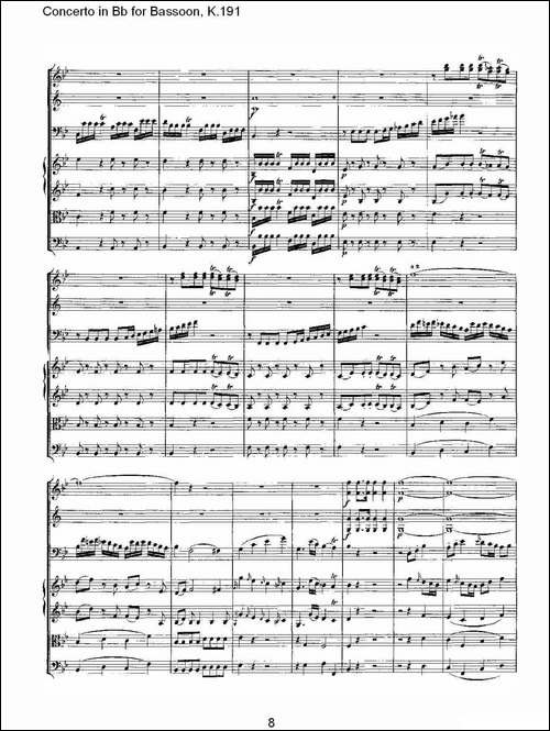 Concerto-in-Bb-for-Bassoon,-K.191-降B大调大管协奏曲-铜管谱