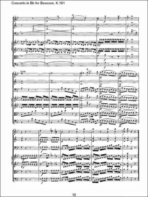 Concerto-in-Bb-for-Bassoon,-K.191-降B大调大管协奏曲-铜管谱