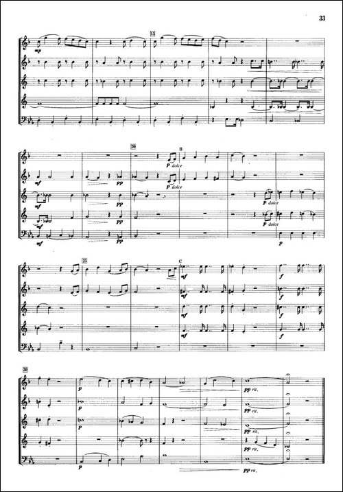 为铜管五重奏改编的四首歌曲-铜管谱