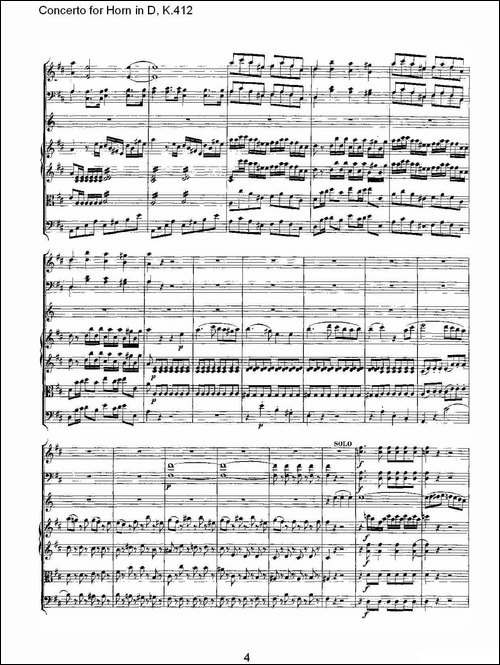 Concerto-for-Horn-in-D,-K.412-D调法国号协奏曲,-K.412-铜管谱