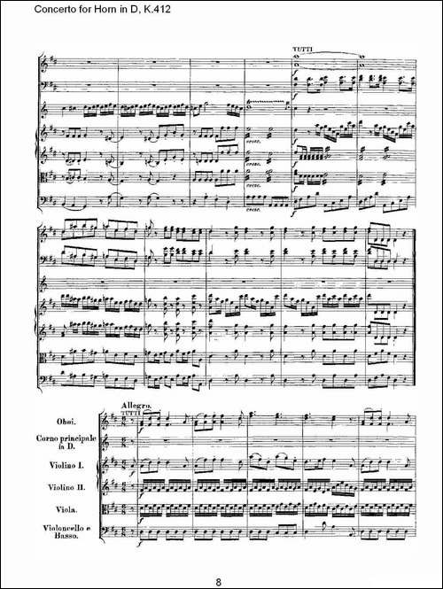 Concerto-for-Horn-in-D,-K.412-D调法国号协奏曲,-K.412-铜管谱