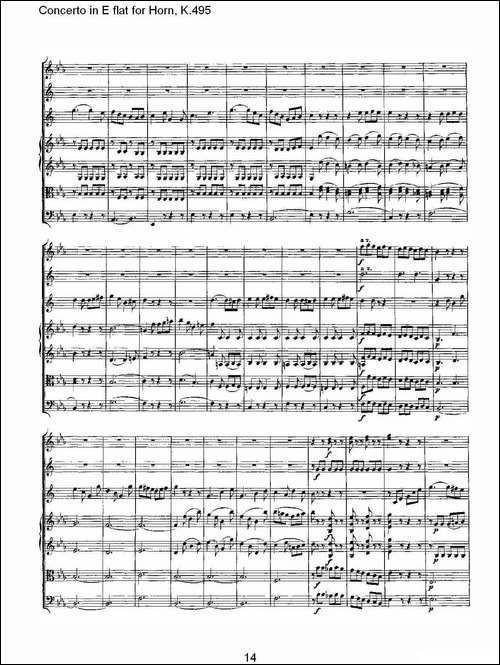 Concerto-in-E-flat-for-Horn,-K.495-Eb调法国号协奏曲,-K.4-铜管谱