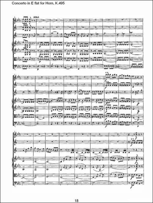 Concerto-in-E-flat-for-Horn,-K.495-Eb调法国号协奏曲,-K.4-铜管谱