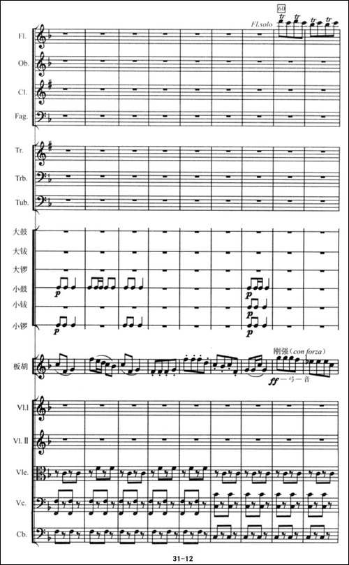 陕北组曲-管弦乐-铜管谱