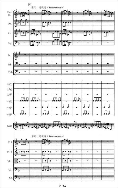 陕北组曲-管弦乐-铜管谱