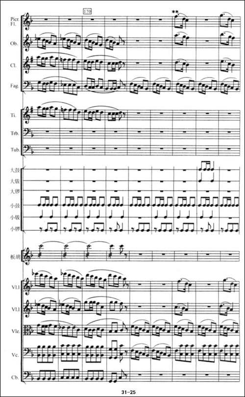 陕北组曲-管弦乐-铜管谱