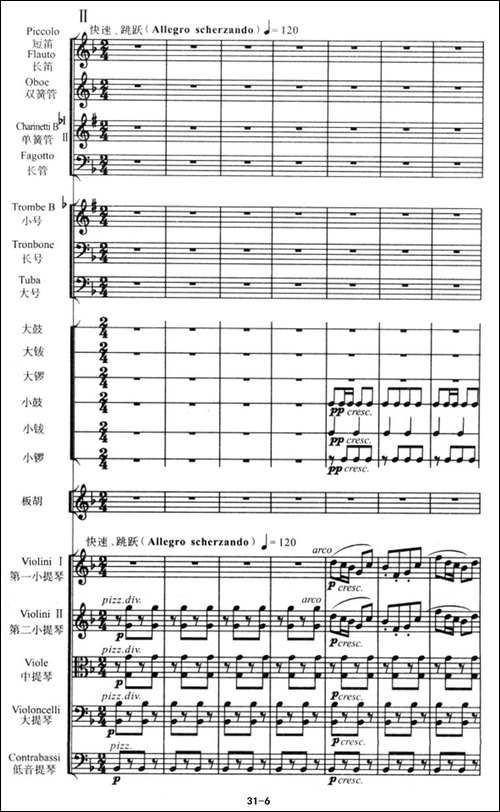陕北组曲-管弦乐-铜管谱