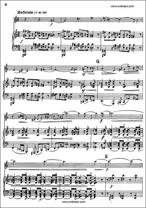 亨德米斯-奏鸣曲-圆号+钢琴-铜管谱