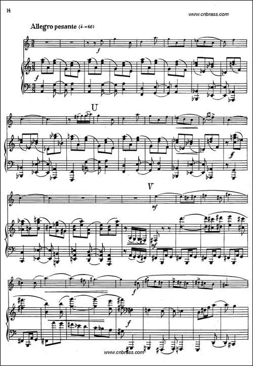 亨德米斯-奏鸣曲-圆号+钢琴-铜管谱