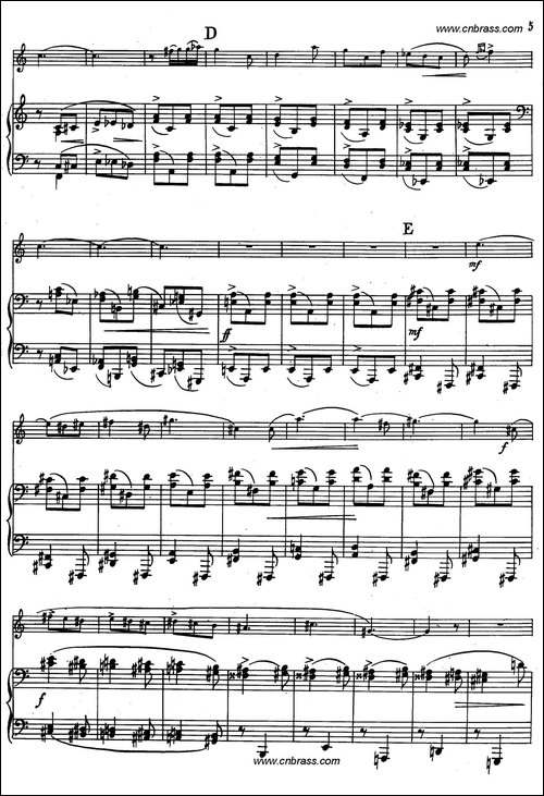 亨德米斯-奏鸣曲-圆号+钢琴-铜管谱