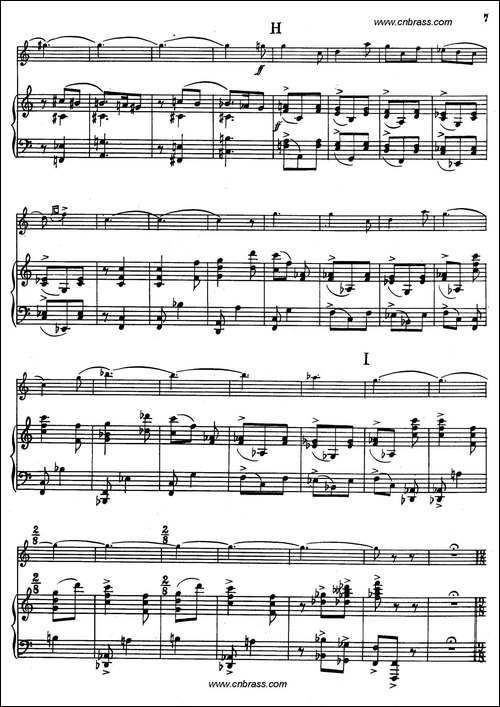 亨德米斯-奏鸣曲-圆号+钢琴-铜管谱