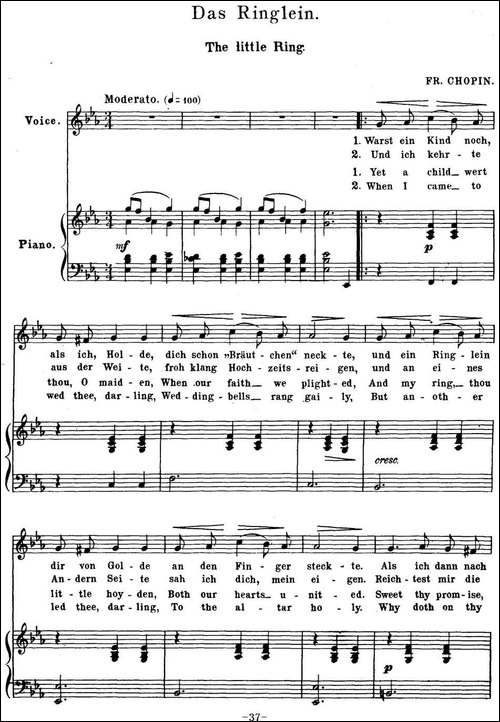 Chopin-17-Polish-Songs-Op.74，No.14-Das-Ringlein.-The-littl