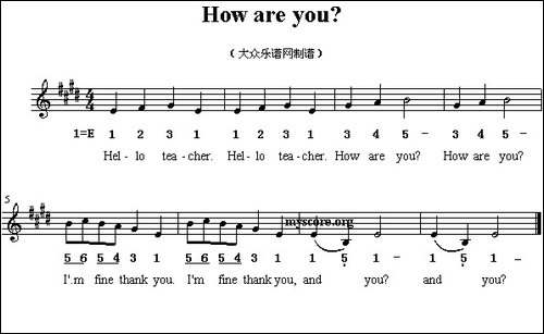 how-are-you--英文儿歌