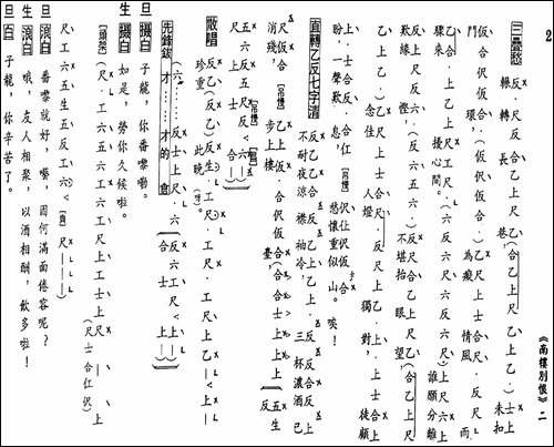 [粤曲]南楼别恨-工尺谱