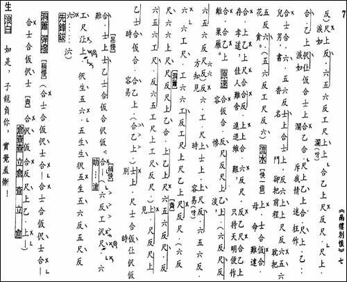 [粤曲]南楼别恨-工尺谱