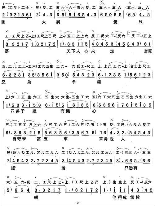 [粤曲]七步成诗--工尺谱+简谱