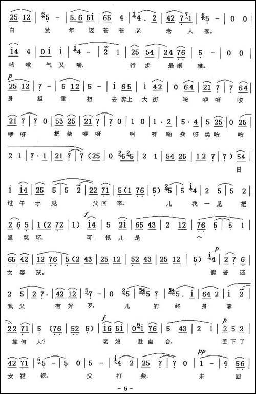 [秦腔]河湾洗衣-王俊朝记谱版
